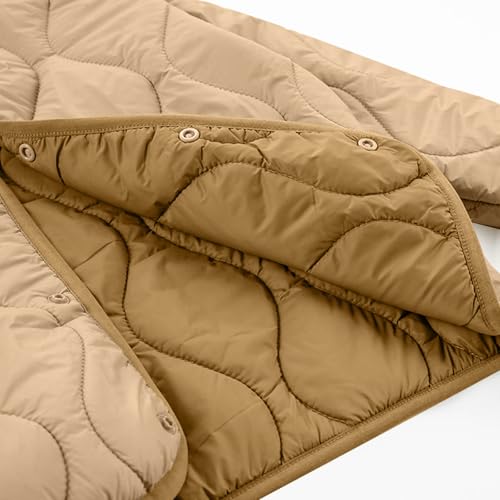 Girl's Oversized Quilted Jacket Lightweight Button Down Puffer Coats Warm Padded Outerwear with Pockets 4-15 Years2