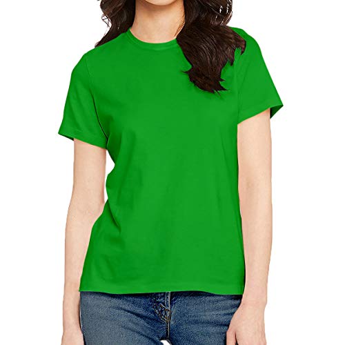 Image of Pooplu Women's Regular Fit Premium Plain 100% Cotton Round Neck Half Sleeves Multicolour Pootlu T Shirt. Casual, Stylish, Trending, Symbol Tshirts