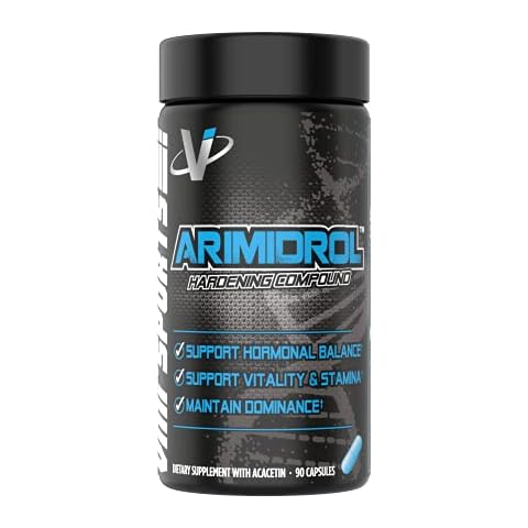 VMI Sports | Arimidrol Hardening Compound | Natural Estrogen Blocker for Men | Testosterone Booster and Aromatase Inhibitor | to Build Muscle and Burn Fat | Anti Estrogen (Bonus Size - 90 Capsules) Cover
