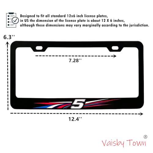 Image of License Plate Frames Cover Compatible with BMW 5 Series Exterior