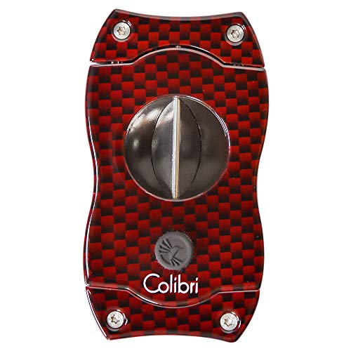 Colibri V-Cut Cigar Cutter - Red Carbon Fiber
