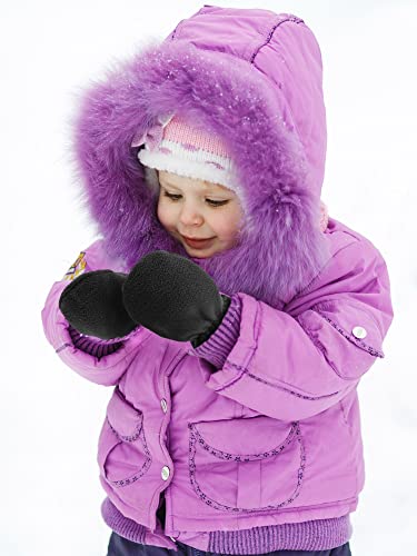 Image of SATINIOR 3 Pairs Baby and Toddler Winter Mittens Kids Fleece Warm Mittens for Baby Boy & Girl
