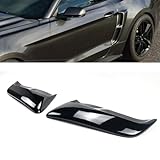 Pair Rear Quarter Panel Side Body Fenders Door Scoop Air Outlet Trim Compatible with for Ford Mustang 2015-2023 (Glossy Black)