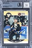 Penguins Joe Mullen Signed 1990 Pro Set #508 Card Auto Gem Mint 10! BAS Slabbed - Hockey Slabbed Autographed Rookie Cards