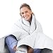 LUNA Weighted Blanket (15 lbs - 60x80 - Queen Size) - Organic Cooling Cotton & Premium Glass Beads - Designed in USA - Heavy Cool Weighted Blanket for Hot & Cold Sleepers - Kids or Adult - Striped
