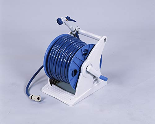 グリーンライフ(GREEN LIFE) フルセットホースリール ジェニアス50 内径15mmホース 大流量 43.5×41.5×44.5cm GR50GNF