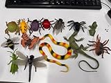 TOEY PLAY Realista Insectos Juguetes, Figuras Grandes de Insectos, Juguetes de Reptiles, Surtido de Animales, Abeja, Mariposa, Serpiente, Araña, Regalo para Niños Niñas Mayores de 3 Años