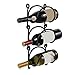 Wallniture Wrought Iron Wine Rack – Wall Mount Bottle Storage Organizer – Rustic Home Decor Set of 3