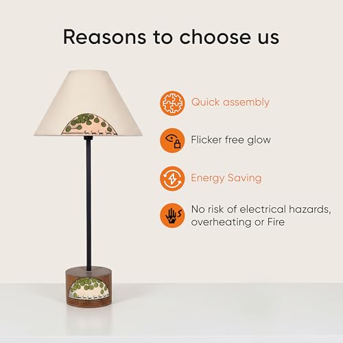 Image of AAKRITI ART CREATIONS Bazaar Soul Handcrafted Modern Lamp for Living Room Decoration | Lamp for Living Room Decoration | Aesthetic Home Decor | Indian Handicraft | Handcrafted Home Decor Gift