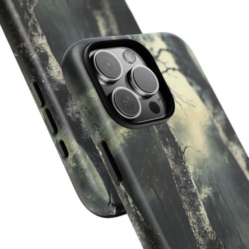 Coque rigide mate iPhone 16 Pro Max design forêt de bouleau premium