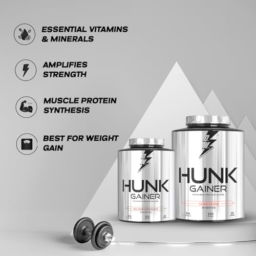 Image of Divine Nutrition Hunk Gainer (3 Kg, Belgium Chocolate)