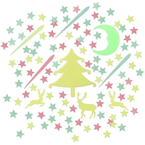Glow in The Dark Stars for Ceiling,209PCS Stars for Ceiling with Ultra Brighter Glow Moons Wall Decor, Kids Room Decor for Girls and Boys, 3D Glow Stars and Moon for Starry Sky,for Christmas Decor Cover