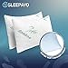 Memory Foam Pillows Queen Size Set of 2 - Cooling Bed Pillows for Sleeping - Back, Stomach, Side Sleeper Firm, Comfy Cool Shredded - 2 Pack, Rayon Derived from Bamboo