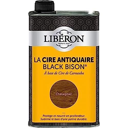 Cire antiquaire Black Bison Libéron liquide pour sublimer votre salon en bois châtaignier