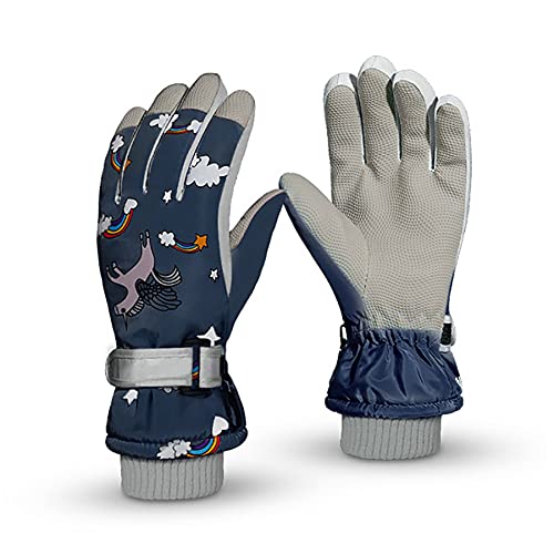 Image of RARITYUS Kids Cute Unicorn Gloves Waterproof Winter Ski Fleece Lined Snow Glove Thermal Warm Mittens for 3-9 Boys Girls