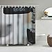 Produktbild girlsight Dekor Duschvorhang Buntes Design, Stoff Badezimmer Dekor Set mit Haken 180x200cm, Multi 109.Black Rode Camcorder