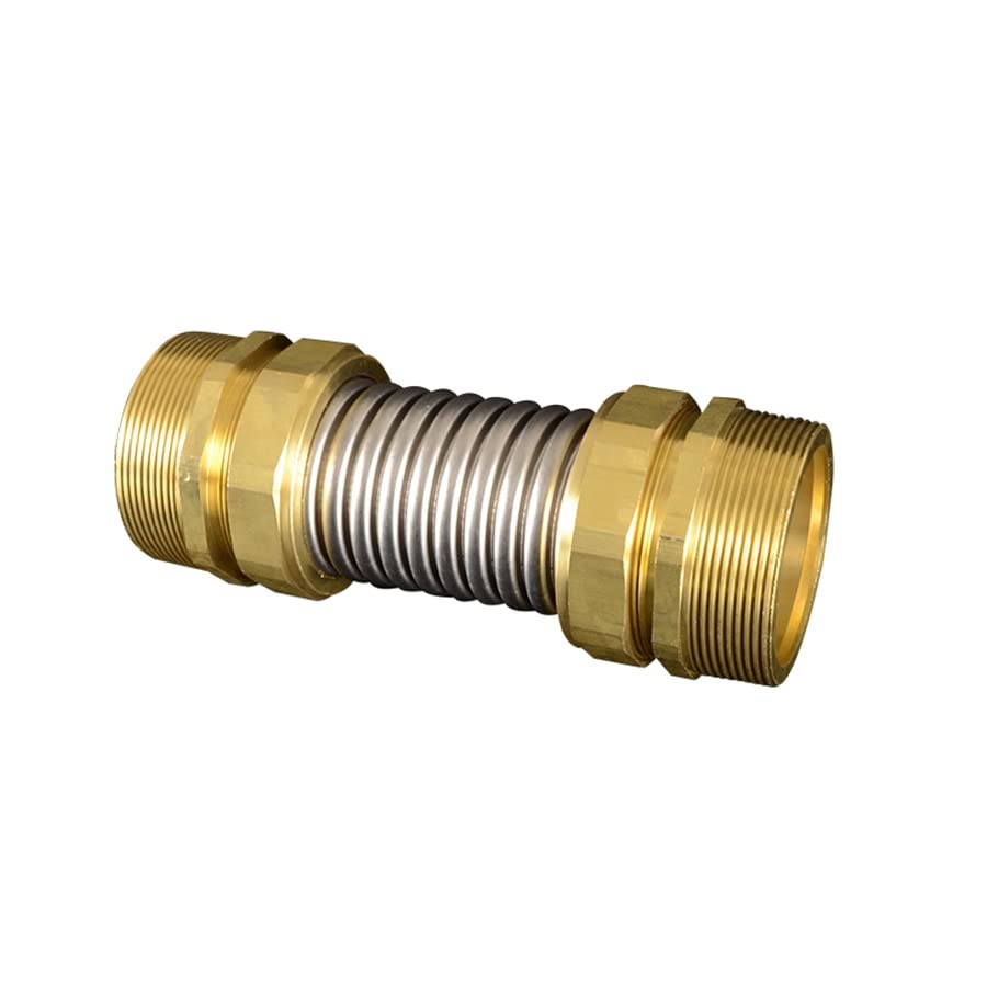Adapter do węża ogrodowego DN35 40 50 6 BSP miedziany gwint zewnętrzny ze stali nierdzewnej 304 miech wentylator cewka centralna klimatyzacja wąż wlotowy wody (kolor: DN32 l 1-1l4, długość: 400 mm)