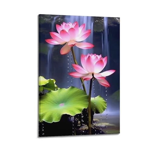 Image d'art moderne lotus pour sublimer un mur vide