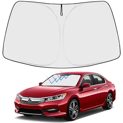 Image of Proadsy 2026 Upgrade Front Windshield Sun Shade Foldable Sunshade Protector Custom Fit 2014-2017 Accord Sedan LX Sport EX EX-L Touring Accessories