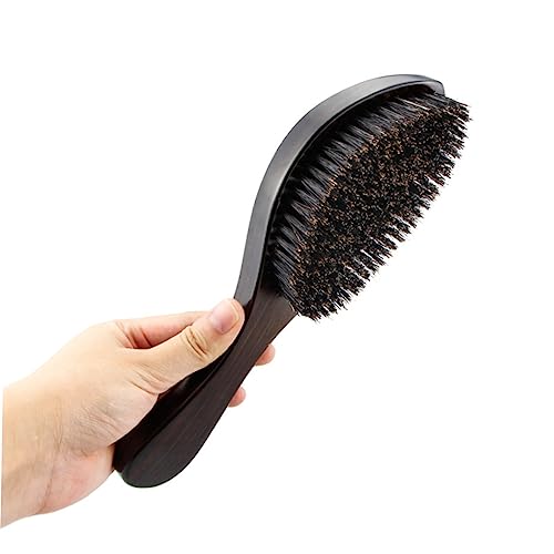 minkissy Professional Beard Brush for Men Wooden Handle Men's Bristle Brush Portable Beard Grooming Kit