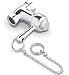 Self-Closing Shower Valve with Pull Chain, Chrome, Indoor or Outdoor Use