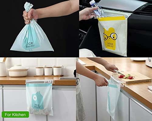 Image of 75pcs Car Trash Bags Disposable (Yellow Cartoon)