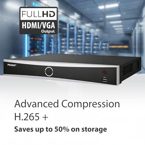 Image of PRAMA PT-NRAS2A32-K2 32 Channel AIsense Network Video Recorder with H.265+ Compression, 2 SATA Interface Supporting HDD up to 10TB Per HDD, 4K HDMI, Upto 80 mbps Incoming Bandwidth.