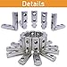 12 Sets 1010 Series Aluminum Extrusion L-Shape Inside Corner Connectors,12pcs 1010 Extruded Aluminum Profile L Bracket with Screws and Wrench, for 1010 Extrusion Profile Accessories