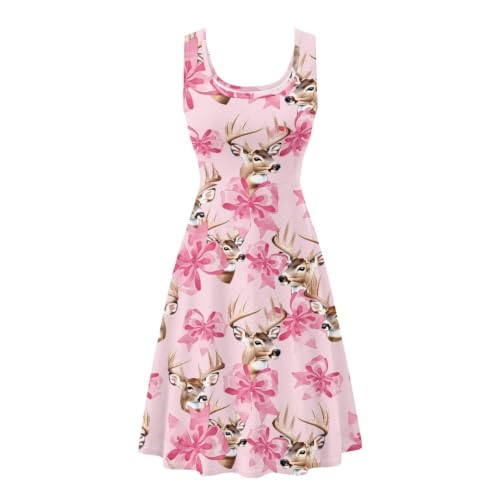 Image of Renewold Women's Sleeveless Tank Dress with Pockets, Casual Scoop Neck A-Line Sundress for Summer, Travel and Vacation