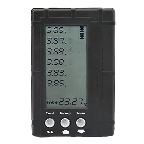 Comprobador y descargador de capacidad de batería 3 en 1 - Medidor de pantalla LCD digital para equilibrio de celdas de litio y detección de voltaje - Controlador portátil para