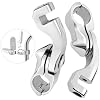 PBYMT Highway Pegs Mount Kit Short Angled, 304 Stainless Steel Footpegs Footrest Fit For 1 & 1-1/425/32mm Crash Bars Compatible with Harley Davidson Touring Chrome