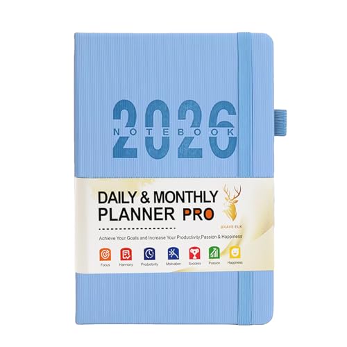Image of COI A5 2026 Planner Daily Calendar Weekly to Do List Notebook with Goal & Habit Tracker Organizer, A5 Weekly Planner Notebook