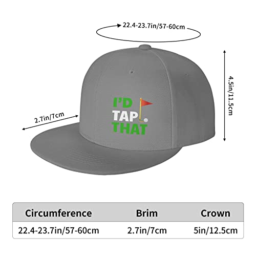 Wikjxiz I'd Tap That Golf Men Women Hip Hop Hat Tennis Baseball Hats Street Dance Cap Gray #TOP5