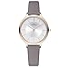 Women Watches Leather Mesh Strap Round Case Analog Fashion Ladies Wrist Watches (6608 Grey)