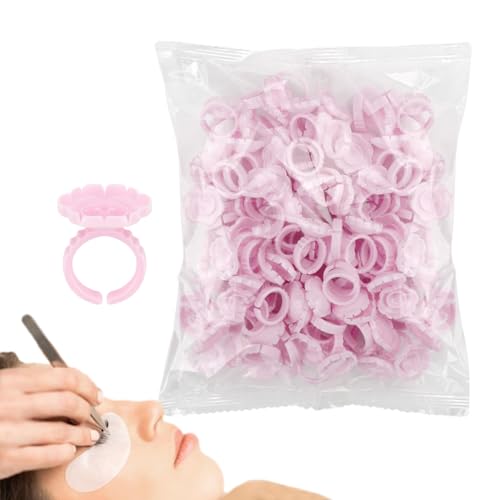 Anneaux De Colle Pour Cils | Anneaux De Colle Pour Extensions De Cils | Anneau De Colle Pour Cils, Gobelets En Fleurs, Porte-colle Pour Cils, 100 Pièces, Gobelets En Éventail, Fournitures Pour Cils