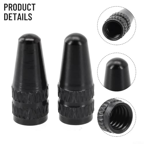 Aluminum Alloy Bicycle Tire Valve (Pack Of 4) Keeps Your Inner Tubes Protected From Dust And Water Damage(black) miniatura 4