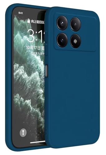 Topme Funda para Poco X6 Pro 5G (6.67' Inches) Carcasa Caja Case Estuche, Funda Protectora de Piel de Silicona TPU - Azul Zafiro