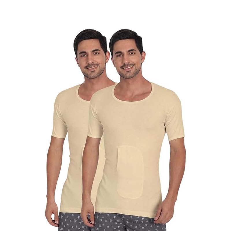 kothari Men's Cotton Ribbed Vest Round Neck Gym Vest Soft Breathable Innerwear Stretch Comfortable Casual Undershirt Pack of 2 3XL Grey-picture-32