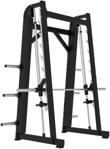 French Fitness Marin Smith Machine Plate Loaded - Adjustable Bar Height, Durable Steel Frame, Safe & Effective for Squats, Presses, Deadlifts, Bench Press, High Head Clearance