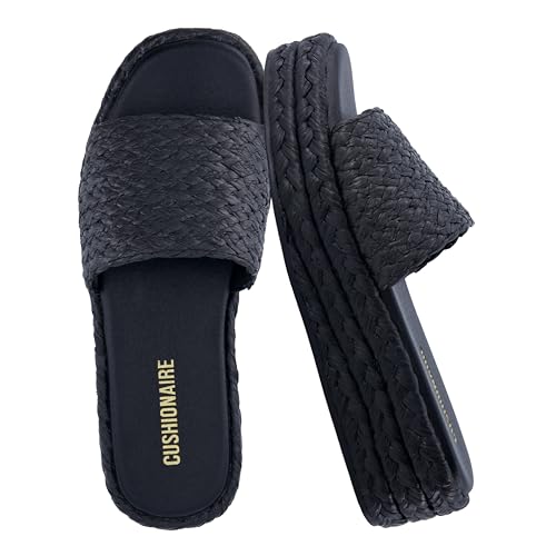 Image of CUSHIONAIRE Women's Kudos Platform Slide Sandals