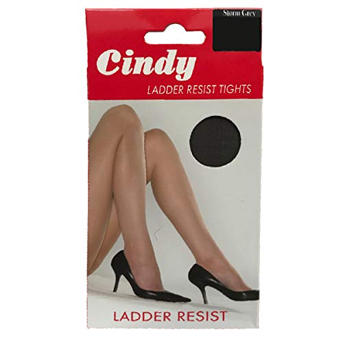 Cindy ONE SIZE 20 Denier Ladder Resist Ladies Tights - Storm Grey - 6 Pairs