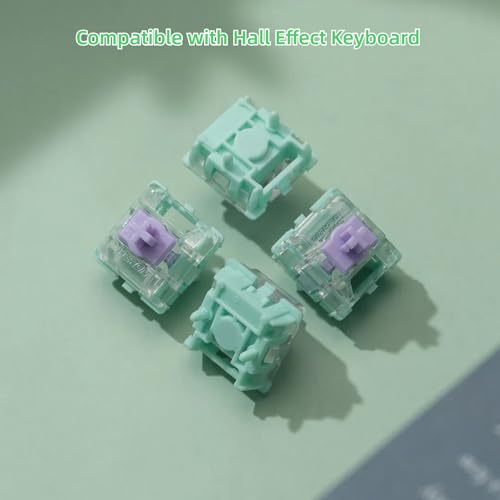 Image of MELETRIX WS Hall Effect Magnetic Keyboard Switches, WS Dash HE Magnetic Linear Switches with POM Stem, Pre-lubed Freely Setting Pre-Travel Key Switch Compatible with Hall Effect Keyboard 70Pcs