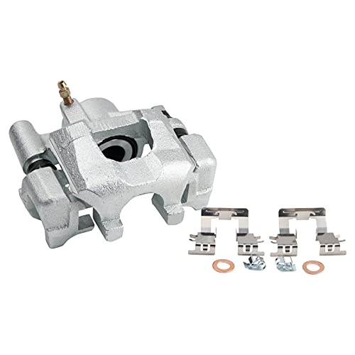 Image of TRQ Rear Brake Pad and Rotor Set Ceramic Solid Rotors Calipers