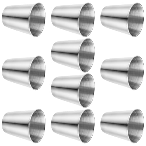 ULDIGI �X�e�����X�X�`�[�����V���b�g�J�b�v10�Z�b�g 70ml ���^�ė��p�\�J�b�v �A�E�g�h�A �L�����v�p�ϐH������