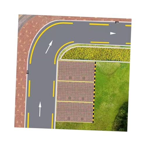 LeeQinersw Escena de Carretera Etiqueta para Parking 1/64 Visualización de Vehículo Miniatura Herramienta Didáctica Material Papel Y PP Adecuada para Práctica Ur, 25x25cm