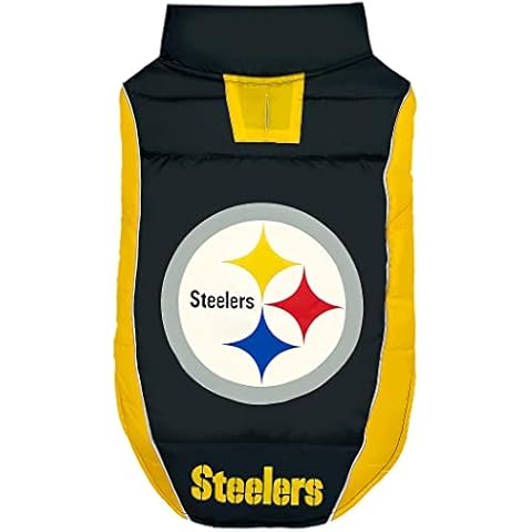 Pets First Pets NFL Licensed Dog & Cat Vest Pet Puffer Down Coat Jacket, Team Color, Large US Cover