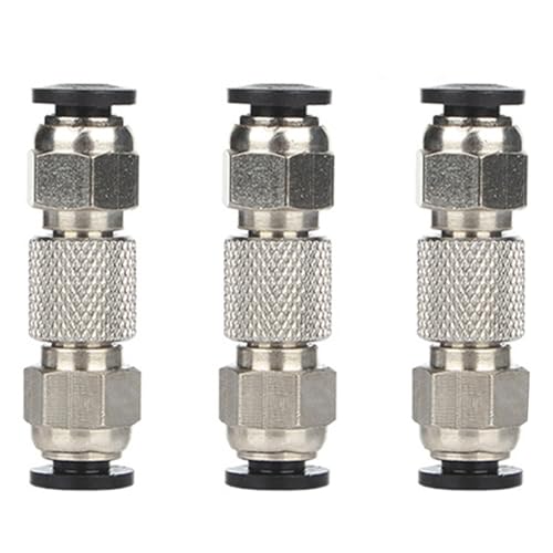 Asbrot 3PCS Bambu Lab Upgrade PTFE Tube Connector Compatible with X1 X1C X1E P1P P1S, Made of Stainless Steel, Anti-Oxid