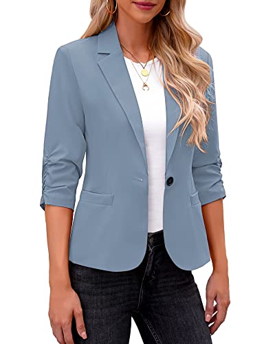 LookbookStore Business Outfits for Women 3/4 Sleeve Jacket for Women Summer Blazers for...