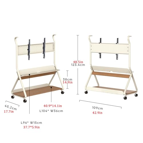 Soporte móvil para TV con ruedas, ajustable para 50-75 pulg miniatura 3