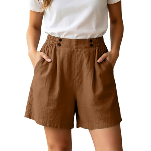 Bermuda femme été fluide et décontracté à jambes larges